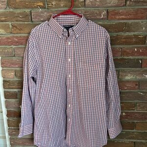 Croft & Barrow Casual Blue and Red Gingham Shirt